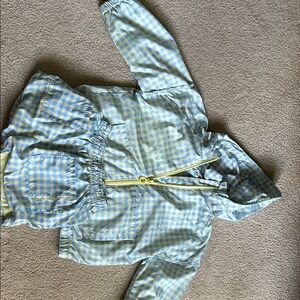 Zara Yellow and Blue Checkered Jacket